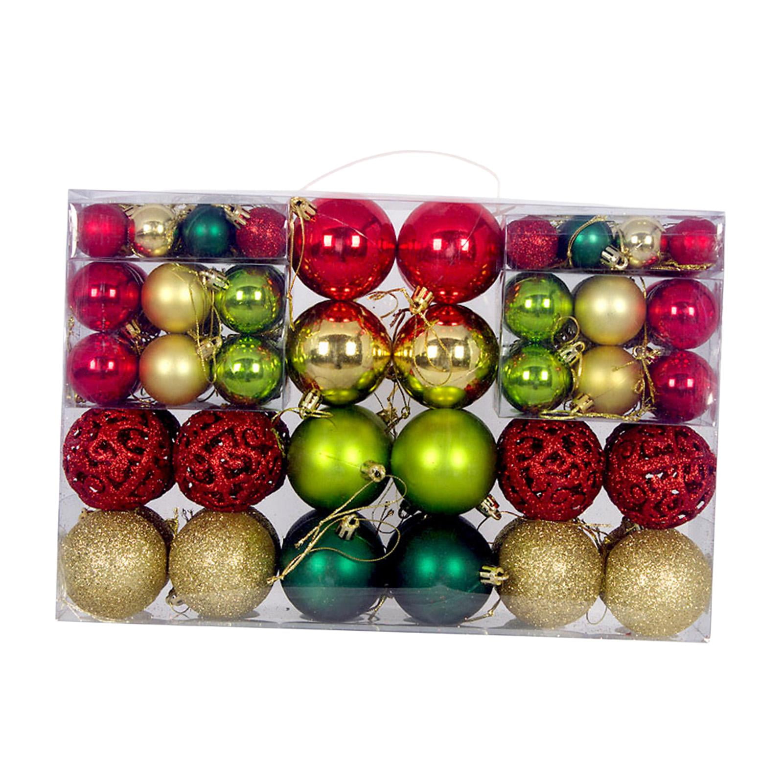 Bothyi - 100 Uds Adornos De Bolas De Navidad Decoración Árbol De Navidad Diy Para Compromiso Oro Rojo Verde Oscuro