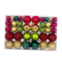 Bothyi - 100 Uds Adornos De Bolas De Navidad Decoración Árbol De Navidad Diy Para Compromiso Oro Rojo Verde Oscuro