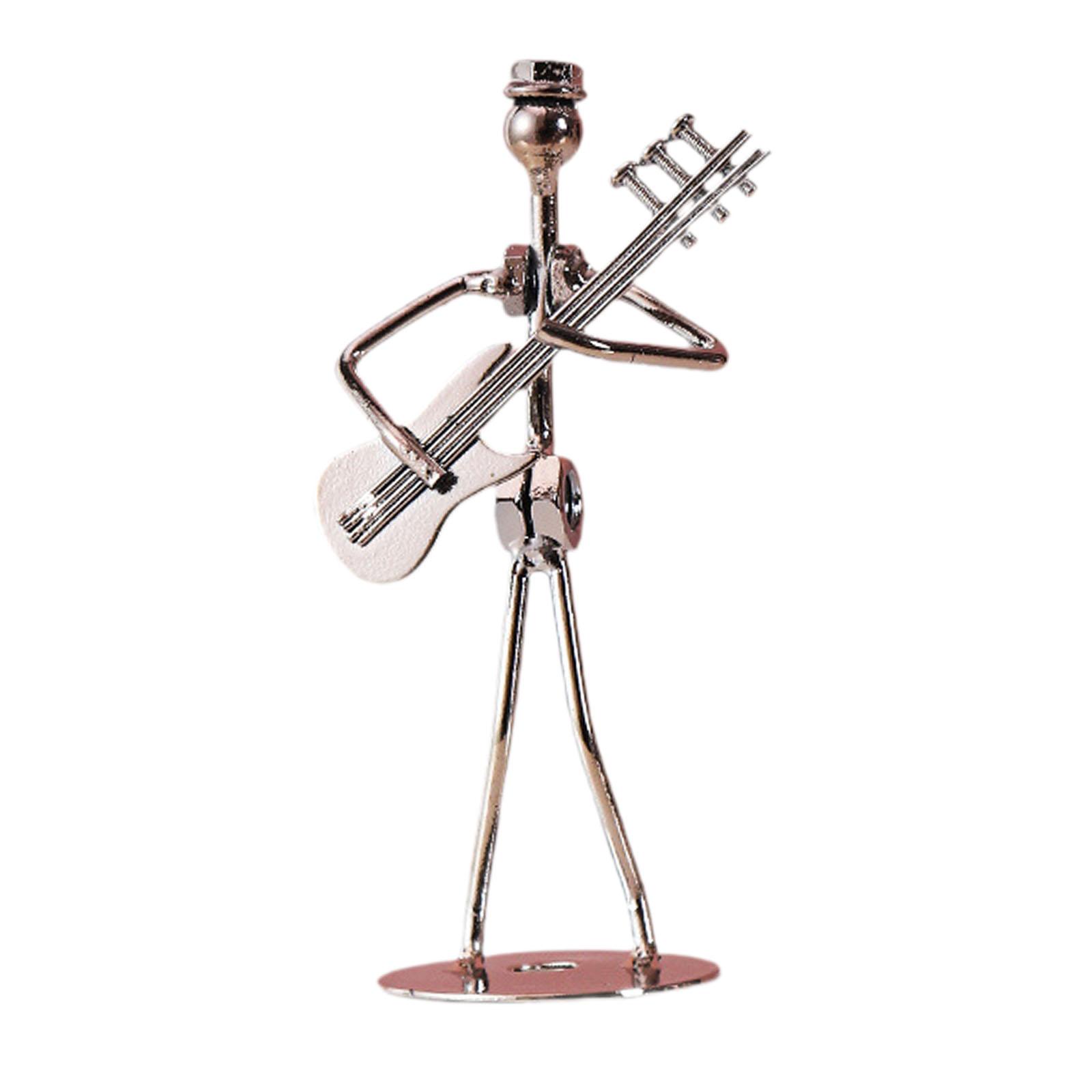 Bothyi - Estatua De Hombre Músico Escultura De Músico Para Mesa Sala De Estar Estantería Guitarra Eléctrica