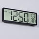 thumbnail image 1 of Reloj digital de pared Henescribe 38 cm negro con ajuste automático de horario de verano, 1 of 7