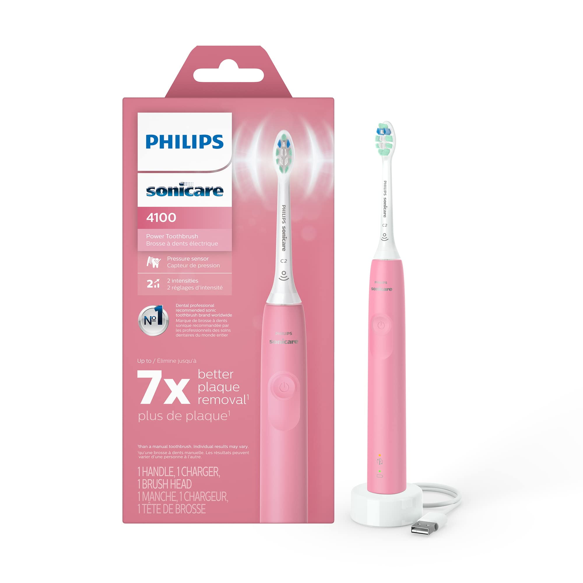 Cepillo De Dientes Eléctrico Philips Sonicare 4100 Hx3681/26 Deep Pink
