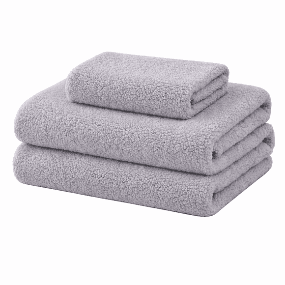 Juego de Sábanas Sherpa Chantilly King Gris plata