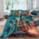 thumbnail image 2 of La Mala Subasta Conjunto de sábanas temático, trío de piezas, cómodo y amigable con la piel, diseño único, regalo de decoración para el hogar para familiares, amigos y fans,140cm *210cm, 2 of 6