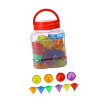 Bothyi - 60 Piezas De Bloques Transparentes De Colores Con Formas 3D Para Niños, Niñas Y Niños