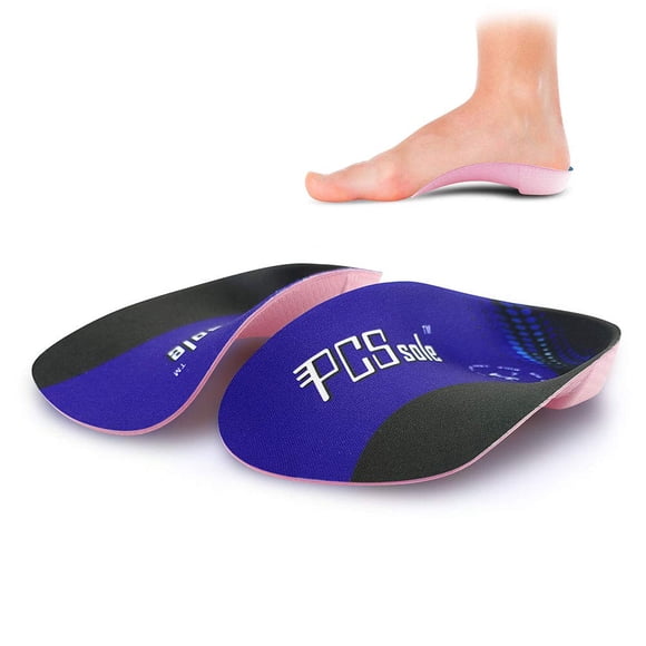Plantillas ortopédicas para zapatos, suela de PC, soportes de arco alto de 3/4