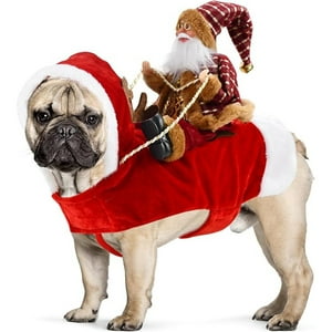 Veat00L - Ropa De Navidad Para Perros Y Gatos, Diseño De Papá Noel De Trineo, Para Perros Y Gatos Pequeños, Medianos Y Grandes, S
