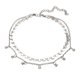 thumbnail image 1 of Collar Fiocias Choker Doble de Lentejuelas y Dijes Plata, 1 of 5