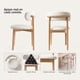 thumbnail image 3 of Silla Para Comedor Madera Tapizada Moderna Respaldo Siena Beige, 3 of 8