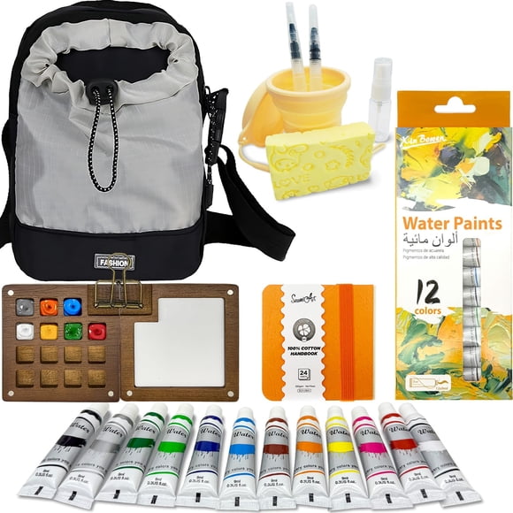Set de Acuarelas Zoorka 12 colores – Kit de viaje de bolsillo