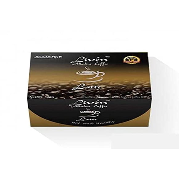 Café alcalino AIM GLOBAL Liven Latte, 5 sobres