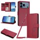 thumbnail image 1 of Funda Cartera Trébol para iPhone 17 Pro con Ranuras Tarjetas y Carga Inalámbrica Rojo, 1 of 6