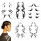 thumbnail image 1 of 5 estilos de tatuajes para el cabello, tatuajes temporales, bordes, línea del cabello, maquillaje duradero e impermeable para mujeres, cabello de bebé, flequillo y cabello rizado., 1 of 6