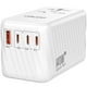 thumbnail image 1 of Adaptador de viaje LENCENT Cargador rápido universal GaN de 140 W, blanco, 1 of 2