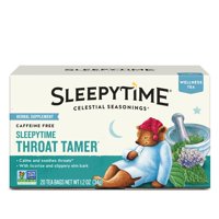 Tea Celestial Seasonings Wellness Sleepytime Throat Tamer, 20 Bolsas