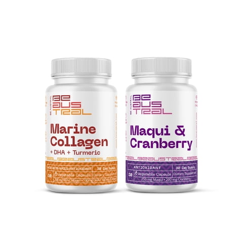Colágeno Dha Curcuma + Maqui + Cranberry Suplemento 2 Frascos 60 Caps Be Austral