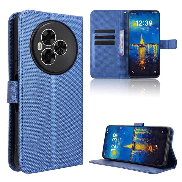 Funda Billetera para Samsung Galaxy A06 con Ranuras y Soporte Azul