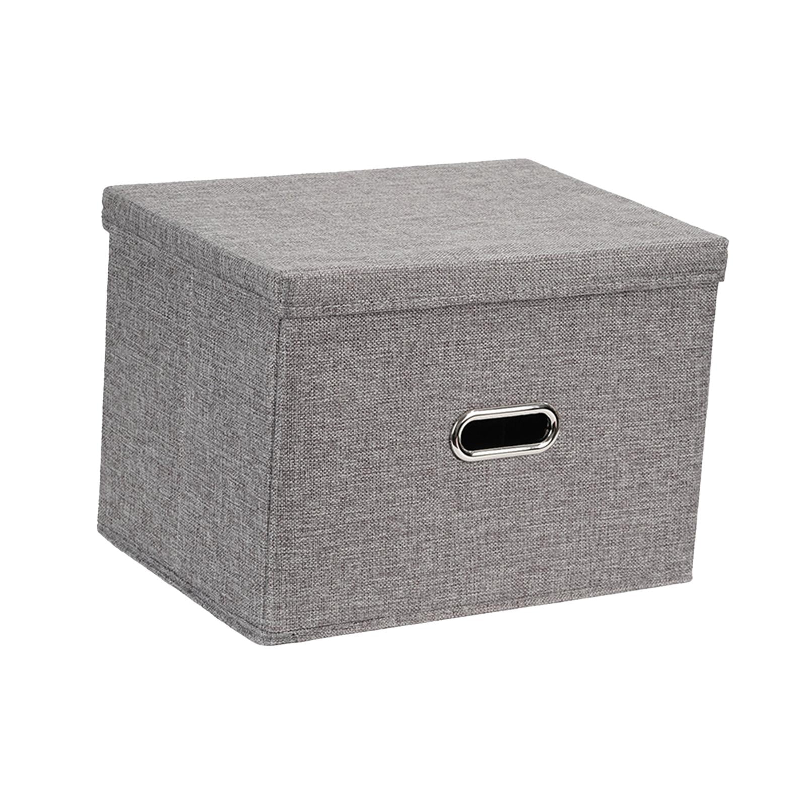 Magideal - Cestas De Almacenamiento Para El Hogar, Tela Decorativa No Tejida, Cesta De Almacenamiento De Juguetes Para Habitación De Niños, Gruesa Con Cubierta Y 28cmx26cmx38cm