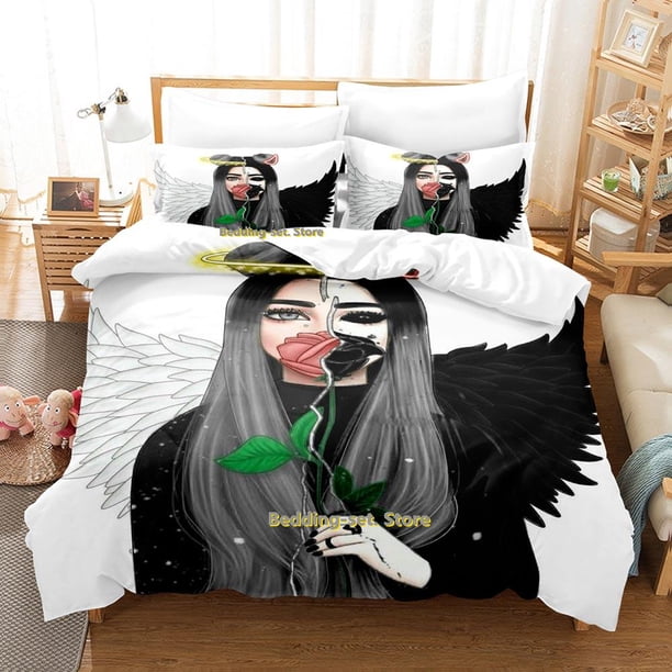 Kimberly Loaiza Bedding Set Single Twin Full Queen King Size Bed Set Adult Kid Bedroom Duvetcover Sets Print Anime Bed Sheet Set Bed Sheets