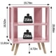 thumbnail image 2 of Mesita de noche Aenuert Pink Kids con almacenamiento abierto de 2 niveles, 2 of 8