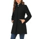 thumbnail image 4 of INSPIRE CHIC Abrigo de Mujer de Largo Medio con Cuello Alto, Abotonado, Abrigo de Invierno con Bolsillos Inclinados y Forro Completo Negro Talla S, 4 of 6