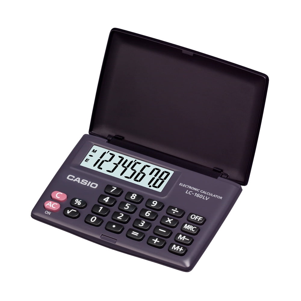 Calculadora De Bolsillo Casio Lc-160lvbk Negra