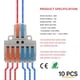 thumbnail image 2 of Conectores de cables DIANN con palanca 2 entradas 6 salidas 28-12 AWG, 10 piezas, 2 of 6