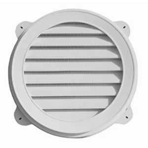 Celosía Pvc Circular Frontón Exterior 18 Blanca Dvp