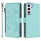 thumbnail image 2 of Funda Cartera Mariposa para [Samsung Galaxy S22 5G] con Soporte y Cremallera Verde menta, 2 of 6