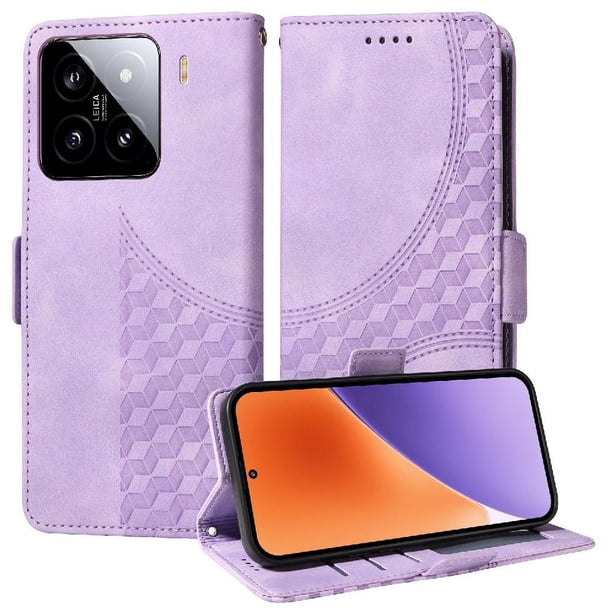 Carcasa FOXDOCK Xiaomi 15 de cuero PU, diseño acolchado clásico, protección contra caídas y rayones