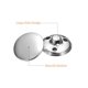 thumbnail image 4 of Uxcell 10pcs Botón de Metal Antiguo 20mm Botones de Costura Redondos de Metal Plata, 4 of 7