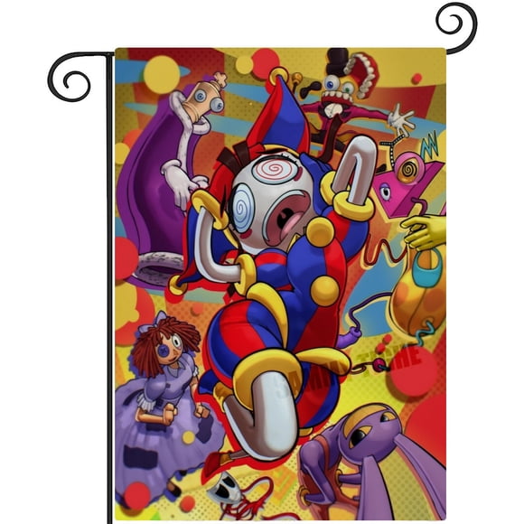 Bandera de Jardín Temática The Amazing Digital Circus Desmarcar 28cm x 45cm
