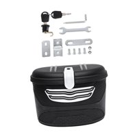 Ioensy - Canasta De Bicicleta Eléctrica Con Cerradura Con Bolsa De Revestimiento Para Andar En Bicicleta Ciclismo De Bicicleta De Calle Blanca S
