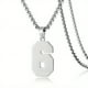 thumbnail image 1 of 1pc Stylish Stainless Steel Men's Athletes Number Pendant Necklace - Perfect for Baseball, Basketball, and Football Teams - Long Chain Necklace with Sports Number - Ideal Gift for Boys, 1 of 5