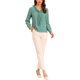 thumbnail image 2 of INSPIRE CHIC Blusas de Mujer de Manga Larga Chiffon Plisado con Lazo en el Cuello Camisa de Oficina L Azul Menta, 2 of 6