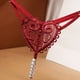 thumbnail image 1 of Hot Floral Embroidery Thongs, See Through Ultra Thin Pearl Massage Panties, Women's Lingerie & Underwear, 1 of 3