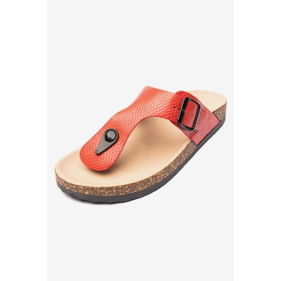 Sandalia Mujer Rojo Razo Chinitown