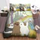 thumbnail image 1 of We Bare Bears In Front Of The Quilt Duvet Cover Set Doona Cover Bedspread Double3-Piece Bedding Set, 1 of 5