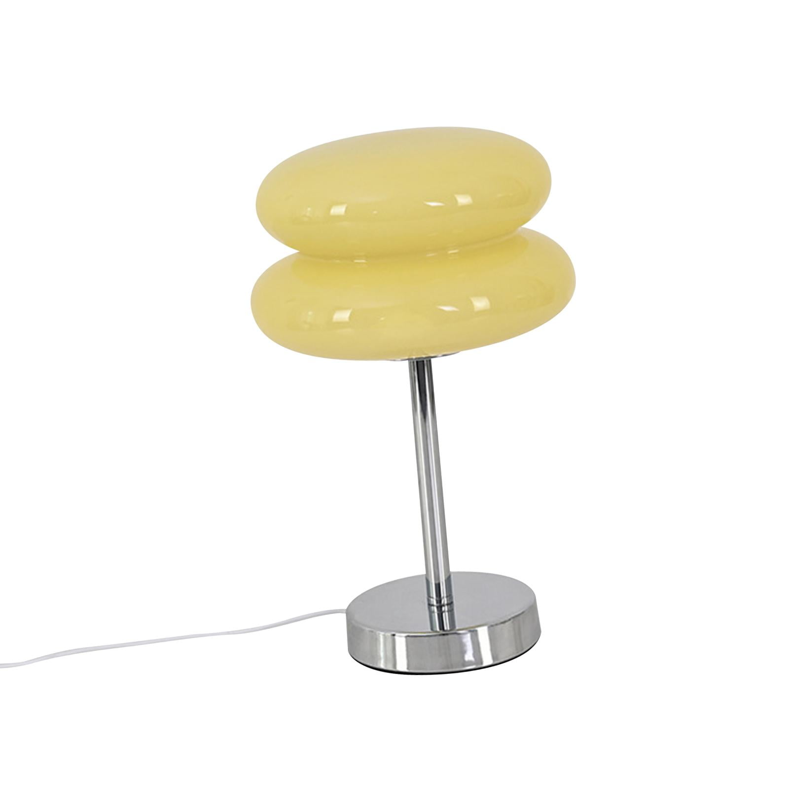 Magideal - Nordic Egg Tart Mushroom Lámpara De Mesa Lámpara De Escritorio Led Moderna Moda 3 Colores Cambiantes Ins Atmósfera Estudio Para Oficina Sala , Amarillo