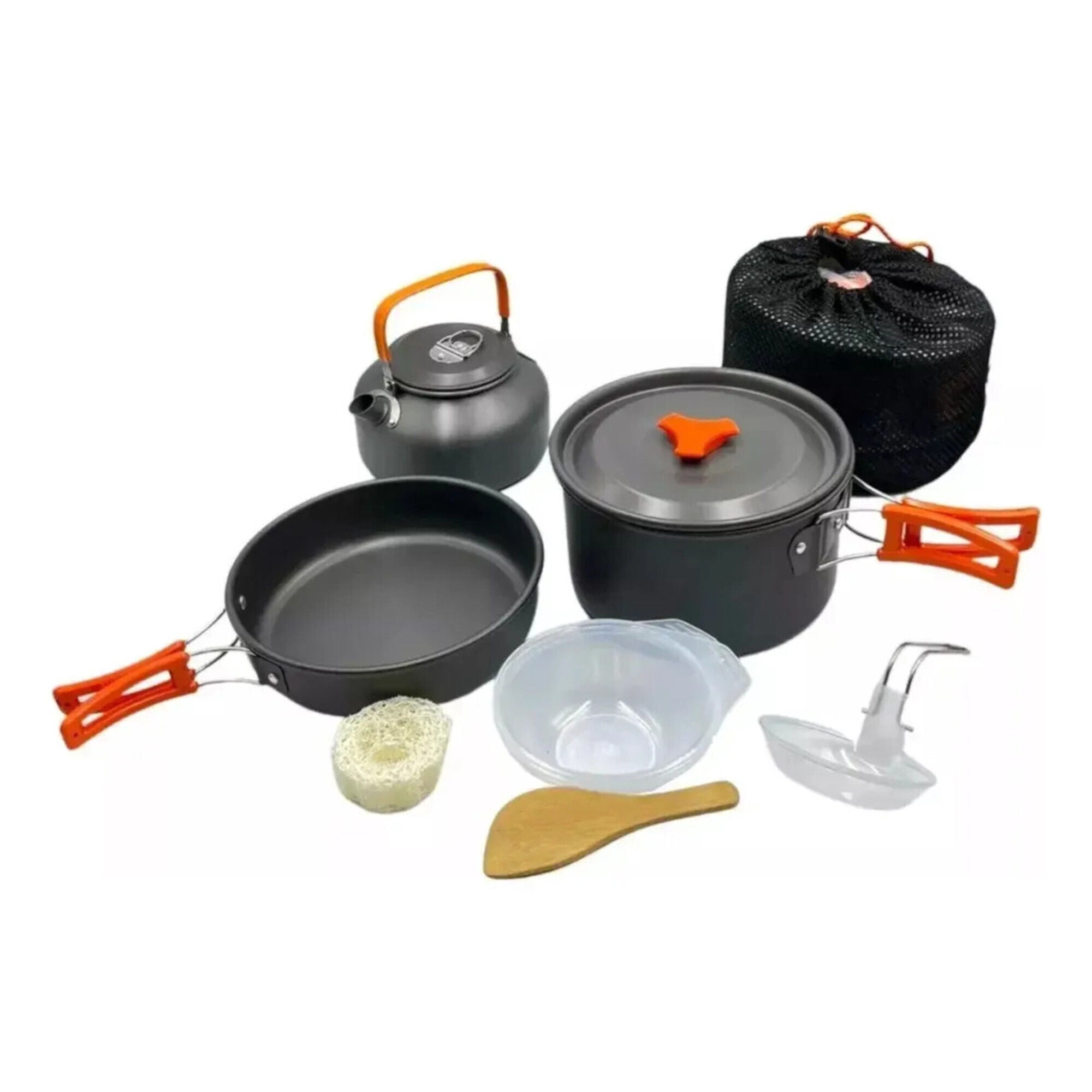 Set de ollas y utensilios camping