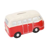Homewell - Alcancía Cerámica Kombi Rojo 1960