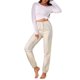thumbnail image 2 of Pantalones de pijama para mujer INSPIRE CHIC, pantalones con puños, pantalones largos, bolsillos laterales, ajuste holgado, ropa de descanso ligera, pantalones de pijama S Rayas Azules, 2 of 6