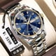 thumbnail image 2 of Reloj de Cuarzo para Hombre Impermeable Luminoso con Doble Calendario, Reloj de Vidrio Puntiagudo con Forma de Diamante, 2 of 10