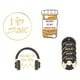 thumbnail image 1 of 4 Pines Esmaltados Para Solapa De Sombrero, Broches, Insignia Para Ropa DIY, Amantes De La Música, 1 of 5