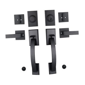 Bothyi - Juego De Cerradura Doble Para Puerta De Entrada Al Hogar, Fácil Instalación, Juego De Manijas Para Puerta De Entrada Al Hogar