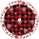 thumbnail image 1 of Falda para árbol de Navidad con copos de nieve, 36 pulgadas, grande, a cuadros, con patrón nevado para decoración navideña (copos de nieve), 1 of 5