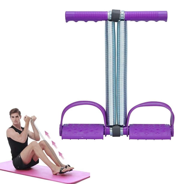 Cuerda de tracción con resorte doble para abdominales, tensión elástica, pedal de fitness, equipo para abdominales, ejercitador de piernas, recortador de abdomen, entrenamiento de adelgazamiento, cult