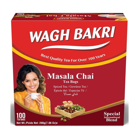 Bolsitas de Té Wagh Bakri Masala Chai 200g Mezcla Especial