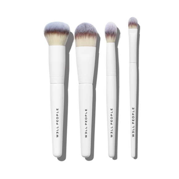 Set de cepillos Well People Bio Complexion, 4 piezas, para rostro, libres de crueldad animal
