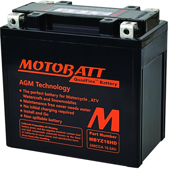 Batería MotoBatt MBYZ16HD AGM Quadflex