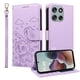 thumbnail image 4 of Funda Cartera para Motorola Moto G56 Perro Cachorro Grabado con Tarjetas Soporte Correa Morado, 4 of 6